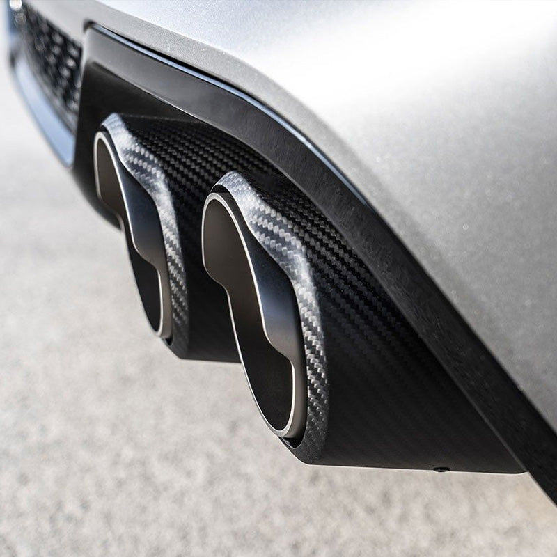 Matte Carbon Fiber Exhaust Tip Universal Car Decorate Exhaust Muffler Nozzle for vw bmw audi modify akrapovic style