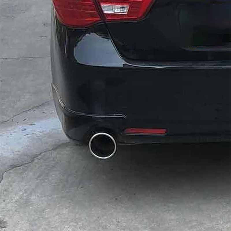 ER-PERFORMANCE Universal Polished Stainless Exhaust Tips With Single Layer-Flant Cut