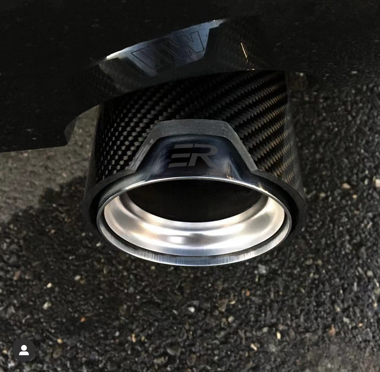 Carbon Fiber nozzles pipe for BMW Modify stainless Muffler Tail Tips Upgrade