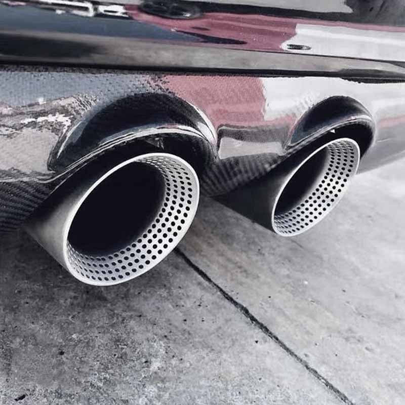 Exhaust Tips Stainless Double Outlet Car Decoration Muffler System for GTI MK7 Golf7 Nozzle Modify
