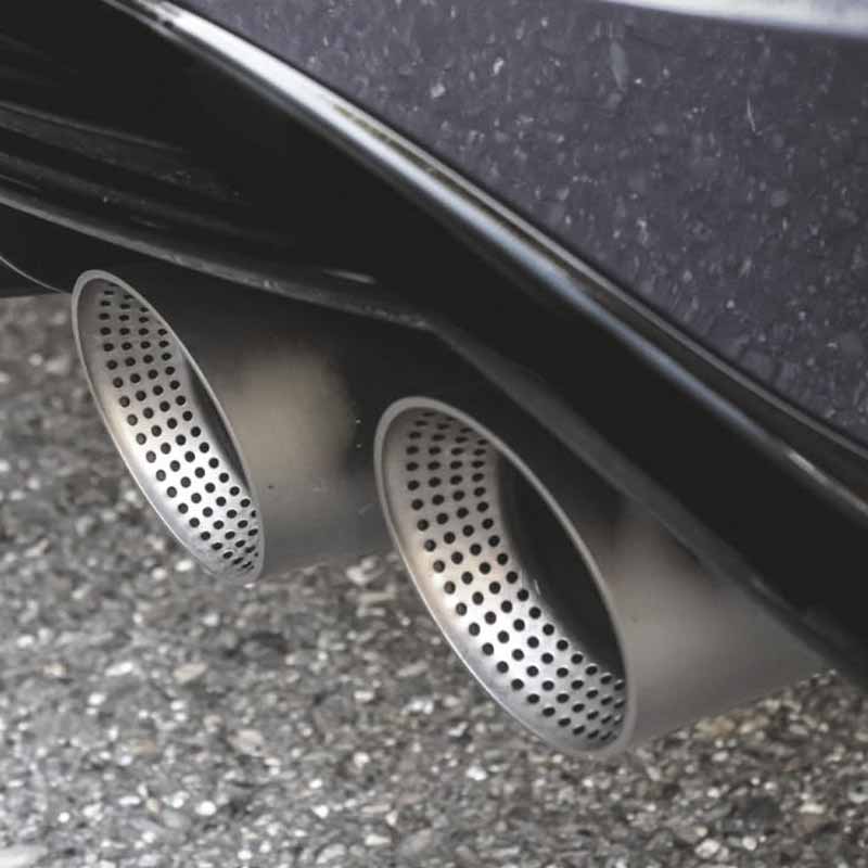 Double Matte Stainless Steel Exhaust Tip System Pipe Universal Car Muffler Tip for GTI MK7 Golf7 Nozzle Modify