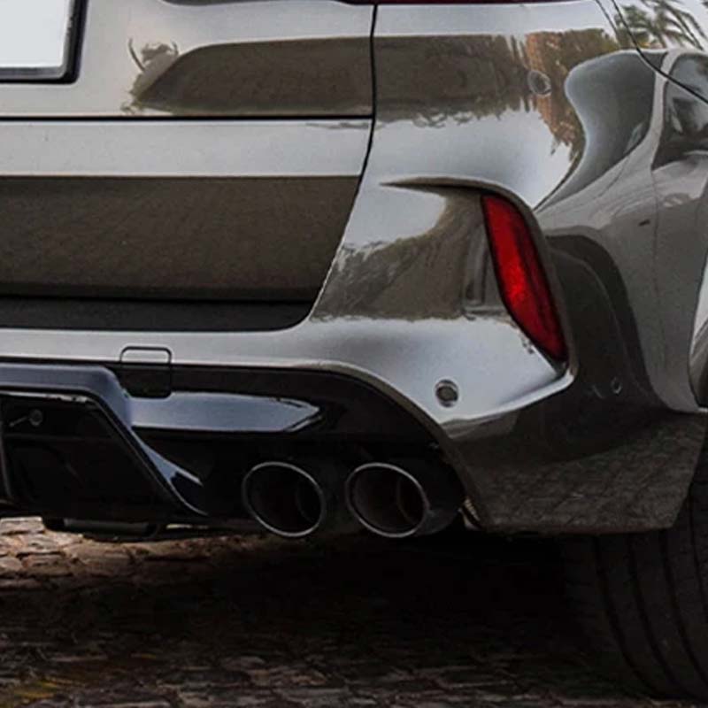 Chrom Stainless Steel Exhaust Dual Tips for Universal Car Muffler Modify Tail Pipe Factory Export Wholesale Black Dual 89mm