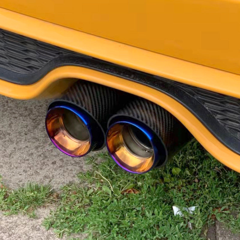 BMW Carbon Fiber Exhaust Tip Burnt Blue Fit for Mini Cooper Exhaust Tip R55 R56 R57 R58 R59 R60 R61 F54 F55 F56 F57 F60