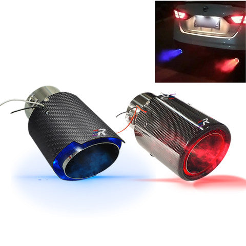 RXE01-025 LED Real Carbon fiber Exhaust tip