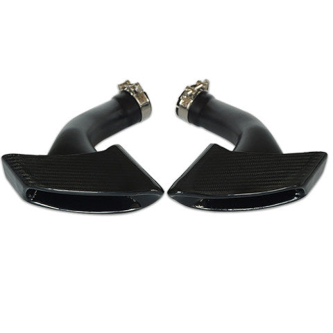 RXE05-008 1 pair pure Carbon fiber exhaust tip muffler pipe for BMW 08-14 X6 E7