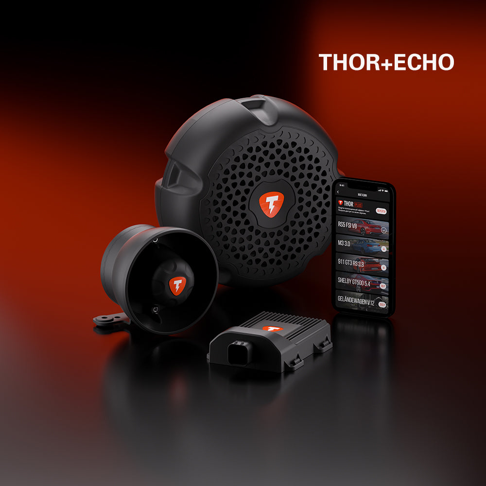 THOR Electronic Exhaust System STORM Speaker with ECHO Active Sound Booster with APP