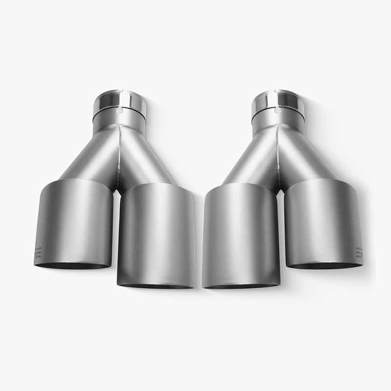 Exhaust Tips Stainless Double Outlet Car Decoration Muffler System for GTI MK7 Golf7 Nozzle Modify