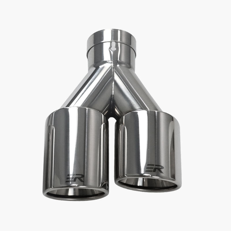 Stainless Exhaust Tip Car Accessories Double Outlet Nozzle Upgrade for Car Decoration tail Pipes Muffler modify