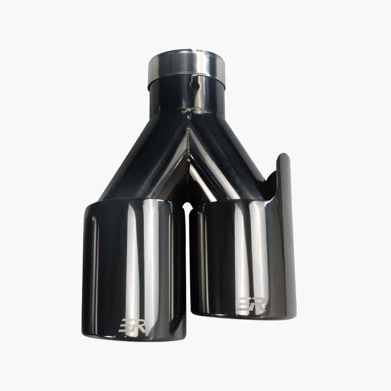Chrom Stainless Steel Exhaust Dual Tips for Universal Car Muffler Modify Tail Pipe Factory Export Wholesale Black Dual 89mm