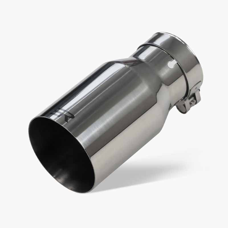 ER-PERFORMANCE Universal Polished Stainless Exhaust Tips With Single Layer-Flant Cut