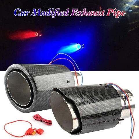 RXE01-026 LED Carbon fiber pattern Exhaust tip