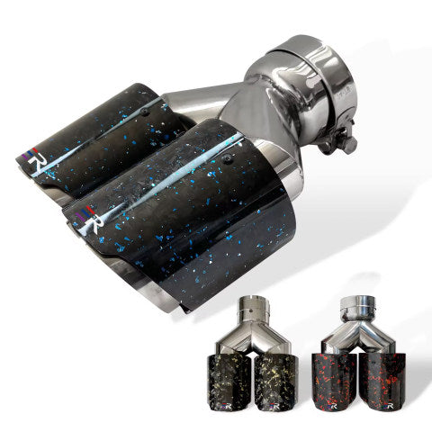 RXE02-008 Auspuffblende Folien-Forged-Carbon doppelter Ausgang