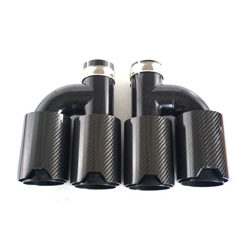 RXE02-014 Auspuffblende Carbon H-Form doppelter Ausgang
