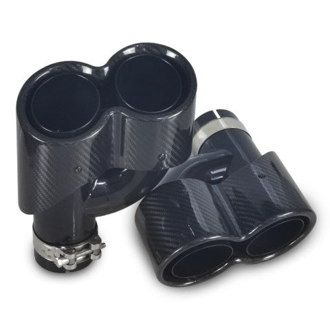 RXE02-015 Auspuffblende Carbon H-Form doppelter Ausgang