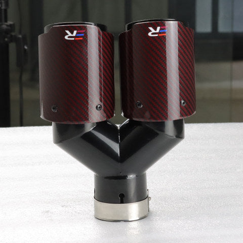 RXE02-016 Auspuffblende rotes Carbon doppelter Ausgang