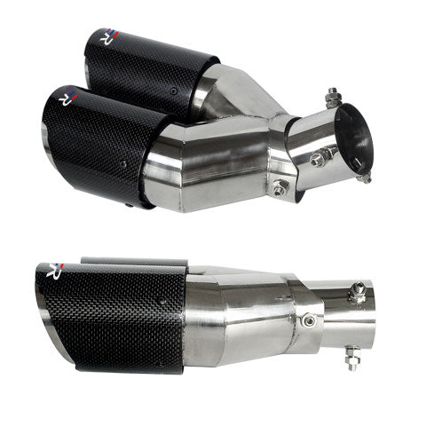 RXE02-019 Auspuffblende Carbon verstellbarer Winkel doppelter Ausgang