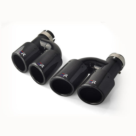 RXE02-020 Auspuffblende Carbon H-Form doppelter Ausgang