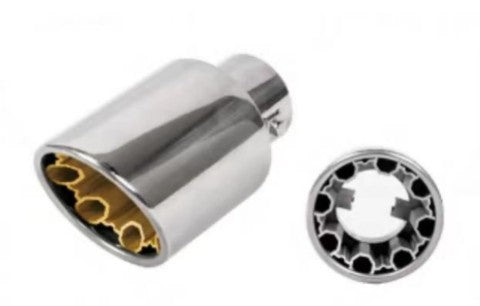 RXE03-030 Stainless Exhaust tip- gear style
