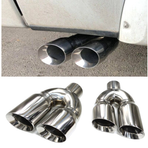 RXE04-008 Stainless Exhaust tip-Dual