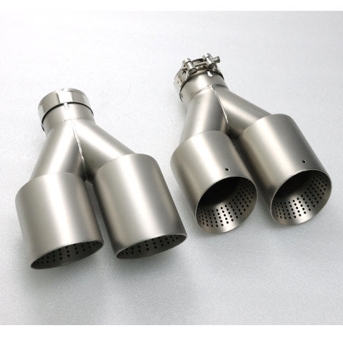 RXE04-013 Stainless Exhaust tip-Dual