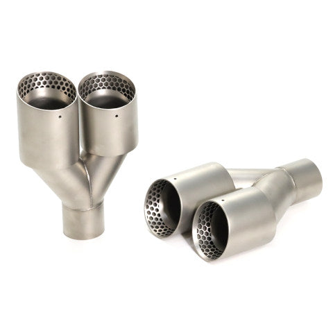 RXE04-017 Stainless Exhaust tip Dual -honeycomb 01