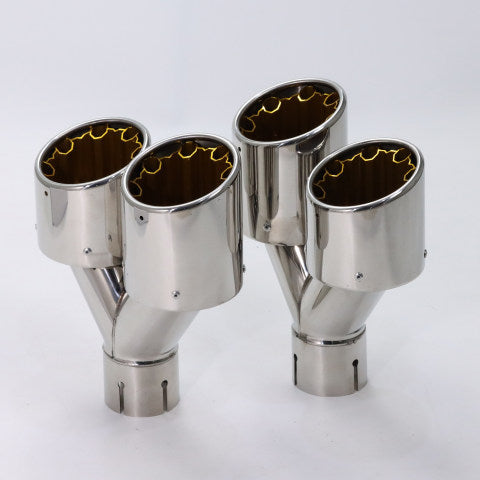 RXE04-019 Stainless Exhaust tip Dual
