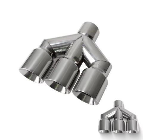 RXE04-027 Stainless Exhaust tip-Three Outlet
